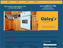 Tablet Screenshot of coleyscabinetshop.com